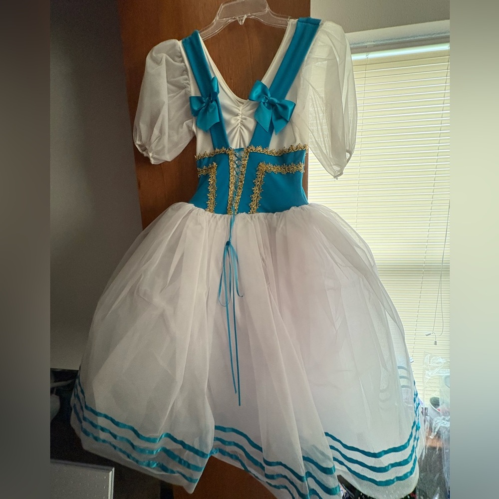 Elegant Blue and White Kids Costume